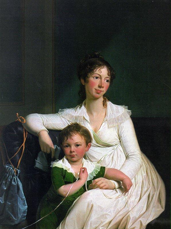 Jens Juel Portrait of a Noblewoman with her Son oil painting image